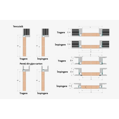 xREVERx - Ușă filomuro reversibilă fără toc